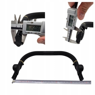 Rączka do wózka JUNAMA Diamond z regulacją, różowe złoto.