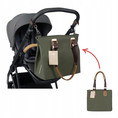 Oryginalna torba do wózka Roan Ivi Bloom Coss, OLIWKOWA