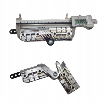 Zawias CHROMOWANY do wózka Tako Junama wąski do spłaszczonych stelaży