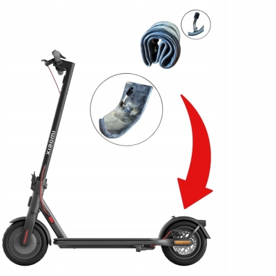 Dętka do hulajnogi Xiaomi E-scooter GIĘTY ZAWÓR 10x2.50 (pasuje do 10x3.0)