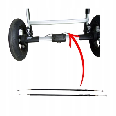 Linki hamulcowe do wózka ADAME-X PAJERO ALU 28,5cm, linka hamulcowa 2szt