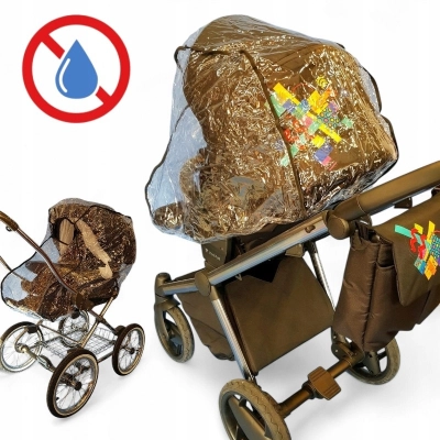 Folia ochronna na wózek - uniwersalna, przeciwdeszczowa, pełne przykrycie