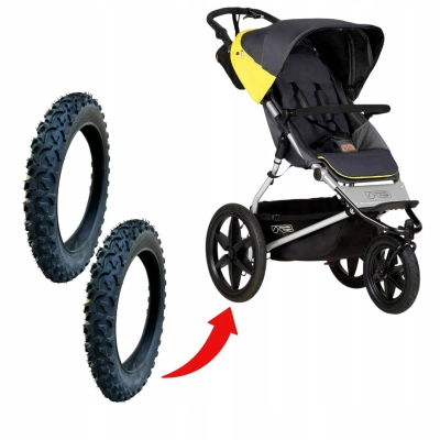 CZESKIE Opony TYLNE 16 cali do wózka MOUNTAIN BUGGY Mocne TERENOWE Grube