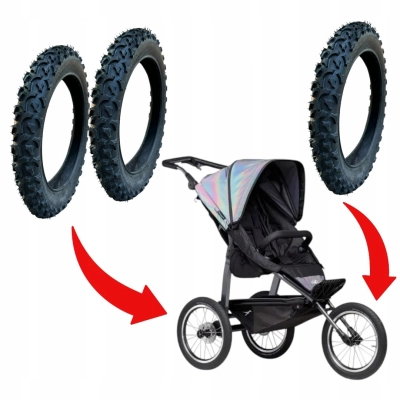 3 opony TYLNE 16 cali do wózka biegowego TFK Sport – CZESKIE mocne grube