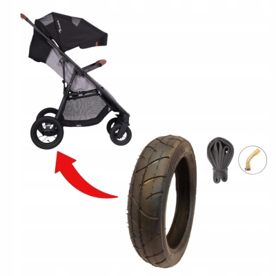 OPONA i dętka gięty wentyl do Tylnego Koła w Wózku EASY GO QUANTUM ALU