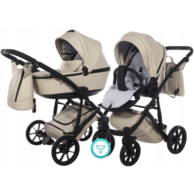 WÓZEK JUNAMA 2W1 SPACE EKO 02 I + AKCESORIA Wózek dziecięcy beige