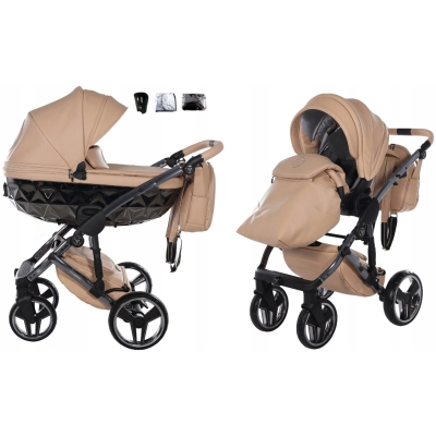 JUNAMA HAND CRAFT WÓZEK DZIECIĘCY 2W1 Z AKCESORIAMI - KOLOR 07 CARAMEL