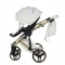 JUNAMA HAND CRAFT WÓZEK DZIECIĘCY 2W1 Z AKCESORIAMI - KOLOR 08 white/gold