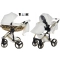 JUNAMA HAND CRAFT WÓZEK DZIECIĘCY 2W1 Z AKCESORIAMI - KOLOR 08 white/gold