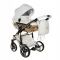 JUNAMA HAND CRAFT WÓZEK DZIECIĘCY 2W1 Z AKCESORIAMI - KOLOR 08 white/gold