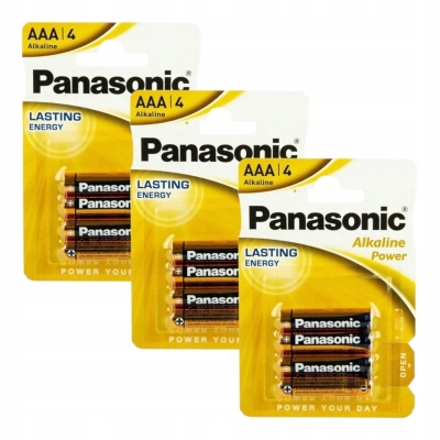 3x blister | PANASONIC bateria AAA alkaliczna, LR03 blister 4szt