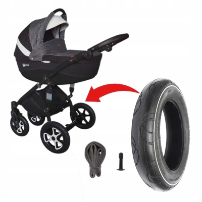 Opona z dętką 12 cali z białą linią – do wózka lub rowerka (62-203) SA-259