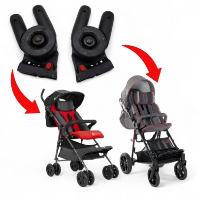 Regulacja mocowanie budki CZARNE (2szt) | pasuje do Mamalu, MyWham Zefir