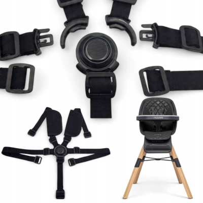 Szelki do krzesełka do karmienia i wózka – regulowane, mocne