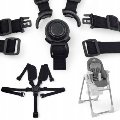 Szelki bezpieczeństwa do wózka i krzesełka – uniwersalne, 5-pkt