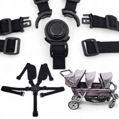 Uniwersalne szelki do wózków dziecięcych wieloosobowych – 5 pkt