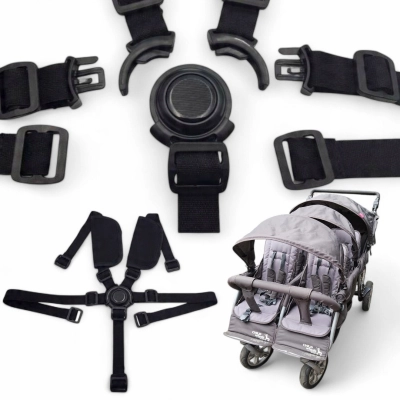 Bezpieczne szelki do wózka 3-, 4-, 6-osobowego – przedszkole, żłobek