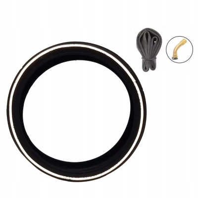 Opona z dętką 60x230 do wózka z odblaskiem, gięty wentyl, opona Touring