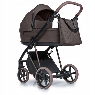 Wózek Roan Ivi 2.0 2w1 Turkish Coffee BROWN +adaptery – Klasyczny Wygląd