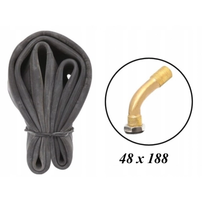 Dętka 48/188 z giętym wentylem | do pompowanych kół wózka