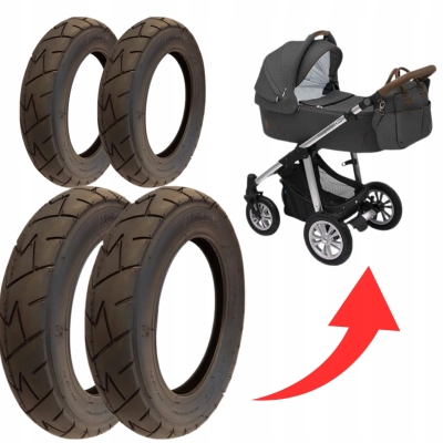 Opony do wózka Baby Design 10+12 cali | komplet na przód i tył