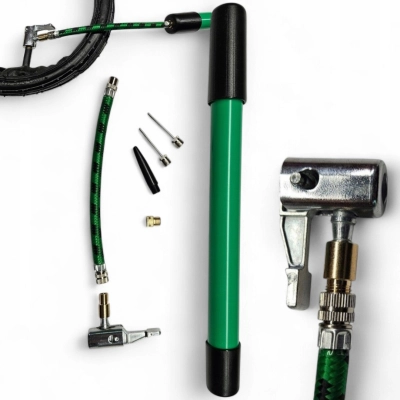 Pompka ręczna do kół wózka | przedłużka + szybkozłączka