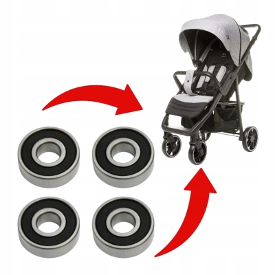 Zestaw 4 łożysk przednich do wózka 4-BABY MOODY – 2 koła
