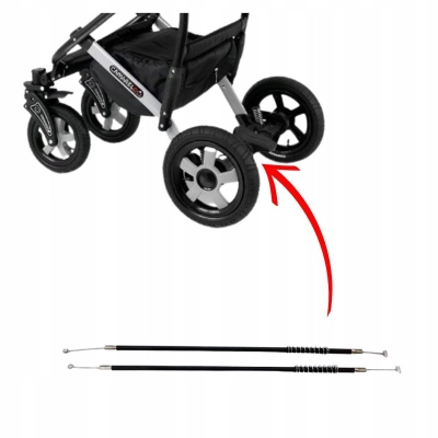 2x Linki hamulcowe do wózka dziecięcego Karex Quero 28,5 cm | komplet