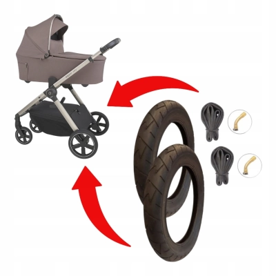 Komplet 2x opona z dętką 255x45 | gięty wentyl | ZAMIENNIK do Espiro ONLY