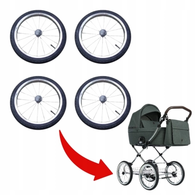 Koła pompowane 14 cali | Roan Coss Classic | komplet 4 szt. czarne opony