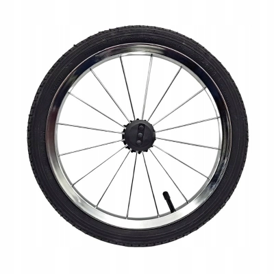 Koło pompowane 14 cali z felgą chromowaną | pasuje do wielu wózków retro