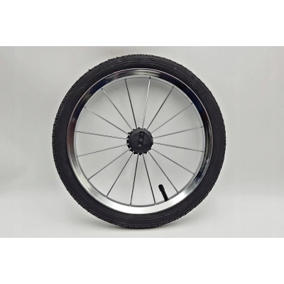 Koło pompowane 14 cali z felgą chromowaną | pasuje do wielu wózków retro