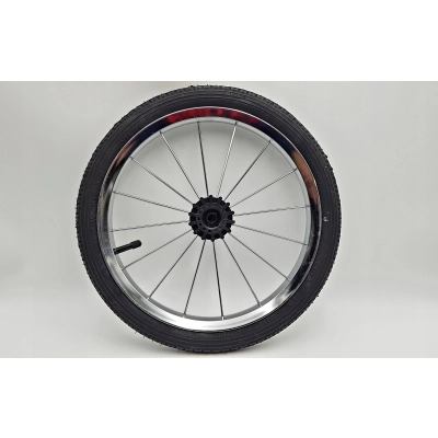 Koło pompowane 14 cali z felgą chromowaną | pasuje do wielu wózków retro