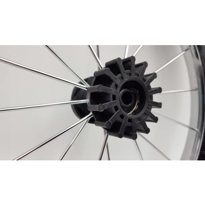 Koło pompowane 14 cali z felgą chromowaną | pasuje do wielu wózków retro