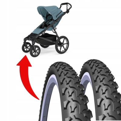 Thule Urban Glide | 2x opona terenowa 12 cali | wzmocnione, czeskie