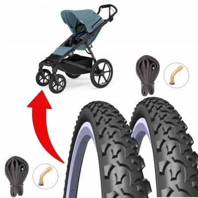 Thule Urban Glide | 2x opona terenowa 12" + 2x dętka gięty wentyl